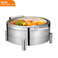 脉巴赫 豪华80款保温餐炉布菲炉 矮脚圆形液压餐炉MBH-KY-HH80-Y