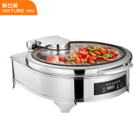 脉巴赫 标准款保温餐炉布菲炉 数显温控圆形液压餐炉MBH-KY-BZ40-Y