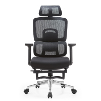 质凡人体工学办公椅带滚轮升降旋转网布头枕带搁脚设计轻便舒适8kg苏宁 质凡 人体工学办公椅折叠伸缩脚踏电脑椅舒适头枕/A