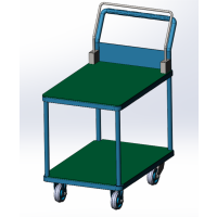 浩康 自锁式双层手推车