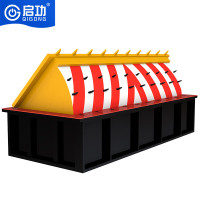 启功自动液压翻板路障机重型电动升降防撞带刺阻车器每米QG-JZLZJ12