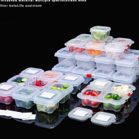 谦星 QX-26010401FYL 塑料留样盒透明收纳盒 400ml 10个/组(组 )