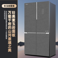 新飞(FRESTEC)十字对开门冰箱BCD-602WGQS8A玄玉岩 新1级变频602升玄玉岩精雕玻璃五重除菌自动除霜