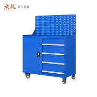 苏宁 质凡 工厂车间置物柜左四抽工具柜蓝色/ZF-GJG013/1070*500*1330mm