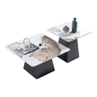 中豫鑫泽ZYXZ5041426 意式岩板组合茶几现代简约创意茶几