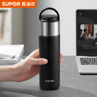 苏泊尔SUPOR保温保冷随行杯350ml食品级304不锈钢真空锁温便携创意杯盖防漏设计