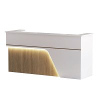 中豫鑫泽ZYXZ5041845 吧台收银台烤漆小型柜台简约现代商用吧台桌公司前台接待台 1.8米