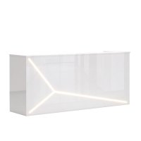 中豫鑫泽ZYXZ5041848 吧台收银台烤漆小型柜台简约现代商用吧台桌公司前台接待台 2.4米