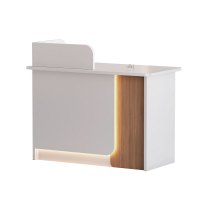 中豫鑫泽ZYXZ5041850 吧台收银台烤漆小型柜台简约现代商用吧台桌公司前台接待台 1.2米