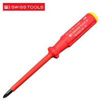 PB SWISSTOOLS瑞士进口 绝缘螺丝刀十一字1000V耐高压小改锥起子批电工维修工具 PH2*100mm