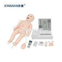 欣曼科教 高级多功能新生儿综合急救训练模拟人 婴儿CPR急救训练人体模型 新生儿窒息复苏模型XM-ACLS140