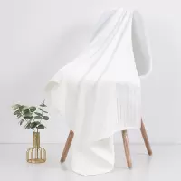 苏宁宜品素锦浴巾全棉白、黑、蓝、粉STB561