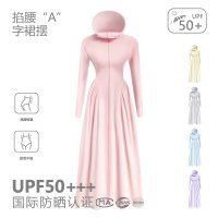 防晒衣女长夏季新全身防晒裙户外防紫外线大裙摆修身原纱收腰修身_01