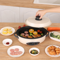 夏普夏普(SHARP)多功能料理锅 2L家用多功能烤锅 煎锅一体锅 KX-AN20L-C