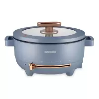 大宇多功能电煮 锅5L大容量 家用电火锅多用锅D YHG-5036 薄雾蓝