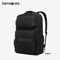 新秀丽(Samsonite)双肩包 电脑包男士商务通勤背包 BY4*09001 黑色