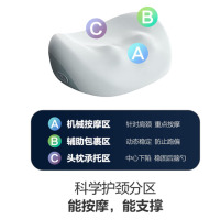 SKG腰部按摩仪8502薄荷蓝 腰靠垫颈椎枕按摩器