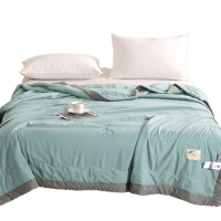 洁丽雅被子200cm*230cm纤维被芯手工包边绵柔舒适夏被清雅JLY-YHE509