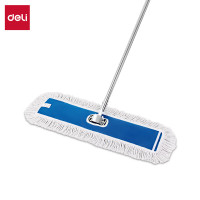 得力(deli)LQ147 尘推 宽拖把  60cm 蓝 1套