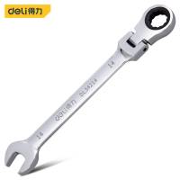 得力工具 DL34211 镜面活头两用棘轮快扳(银) 11mm(单位:把)