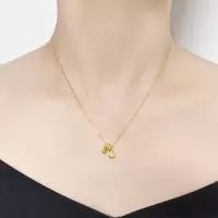 北京黄金女士足银日韩风项链送恋人时尚优雅无镶嵌设计