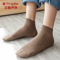 Tri-polar 三极户外 男袜全棉袜子秋冬中筒袜双针男袜 旅行装备TP6078 6双混色 秋冬厚款(39-42码)