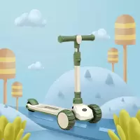 艾瑞迪(airud)儿童滑板车2-6岁宝宝滑滑车可折叠男女童溜溜车小孩踏板车619 绿色