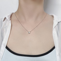 北京黄金 925 银天然珍珠单珠项链简约百搭银饰项链套链生日送礼礼物