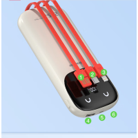 纽曼(Newmine)AL28 奶茶色 充电宝10000 毫安时大容量自带线22.5W/PD20W超级快充移动电源