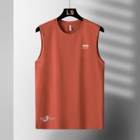 JEEP SPIRITJEEP背心男夏季薄款运动休闲纯棉打底汗衫宽松无袖T恤 酒红色 4XL [建议160-180斤]