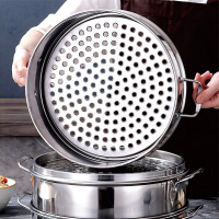 烹巅Poondear不锈钢蒸笼 φ32.5cm