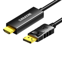 山泽HDMI视频线电脑接电视显示器 Mini DP转HDMI 4K高清款 1.5米