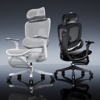 西昊 C300-Lite-V2-R102-JT 二代尊享款人体工学椅 [云白+脚踏] 电脑椅办公电竞老板