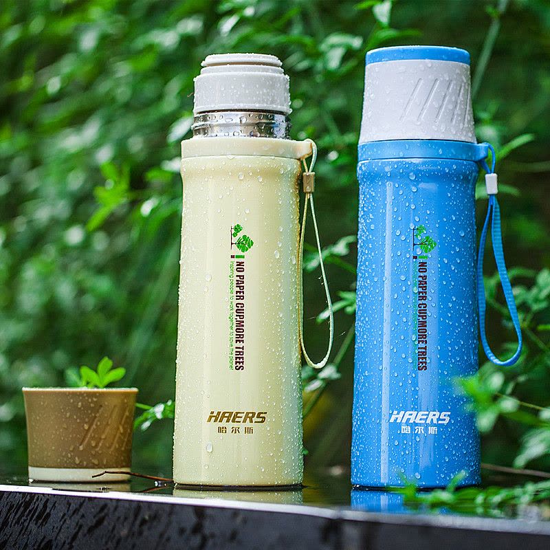 哈尔斯哈尔斯 260ml 弹盖 保温杯女便携迷你不锈钢学生韩版清新文艺杯子创意可爱水杯图片