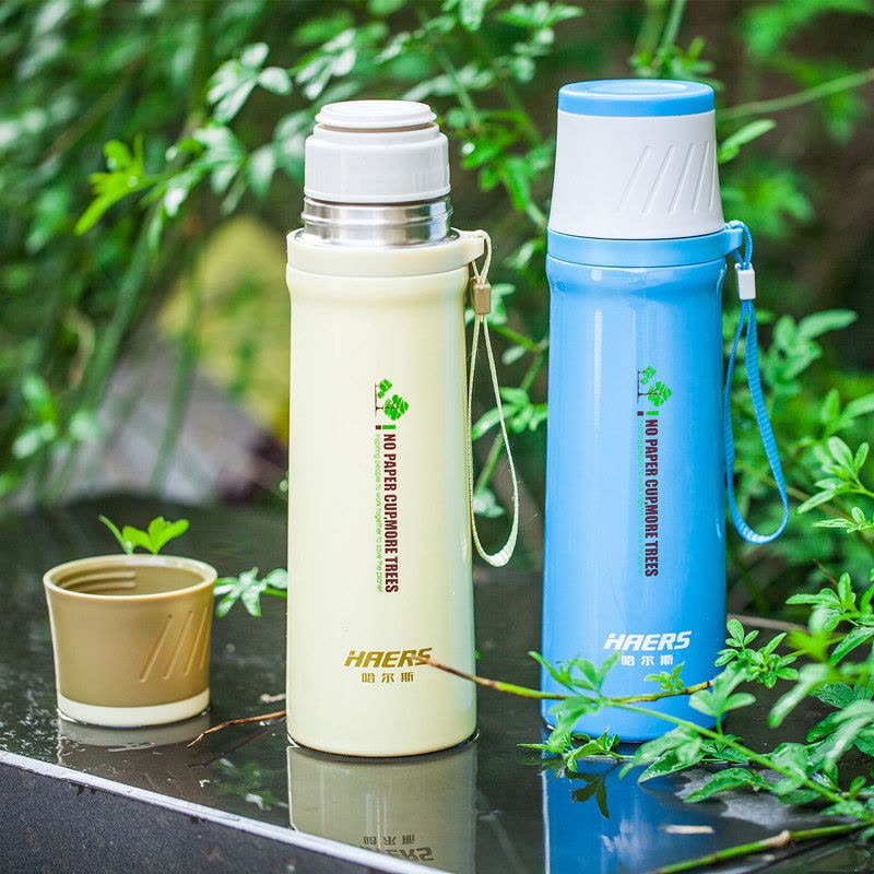 哈尔斯哈尔斯 260ml 弹盖 保温杯女便携迷你不锈钢学生韩版清新文艺杯子创意可爱水杯图片