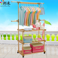 【苏宁易购超市】邦禾 太空铝单杆晾衣架 置物架 晒衣架 落地 折叠 伸缩双杆晾衣杆