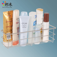 【苏宁易购超市】邦禾 浴室不锈钢吸盘置物架 卫生间壁挂 卫浴厕所盆架 厨房收纳架