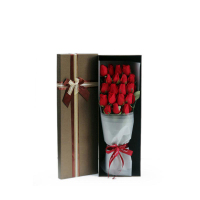 【苏宁生鲜】精品红玫瑰礼盒(19枝) 蔬菜