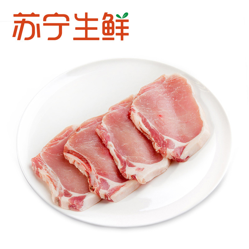 [苏宁生鲜]原膳丹麦皇冠天然谷饲猪带骨大排(4片装)320g