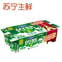 【苏宁生鲜】达能碧悠酸牛奶原味100克8连杯 冷饮 方便速食