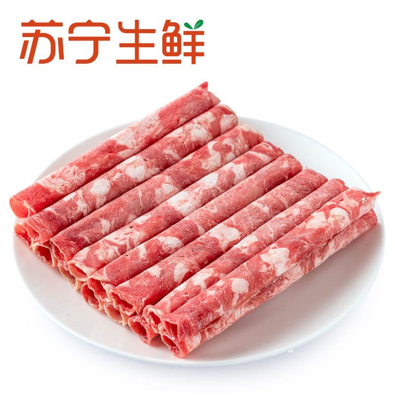 [苏宁生鲜] 庄野牧场雪花肥牛片238g图片