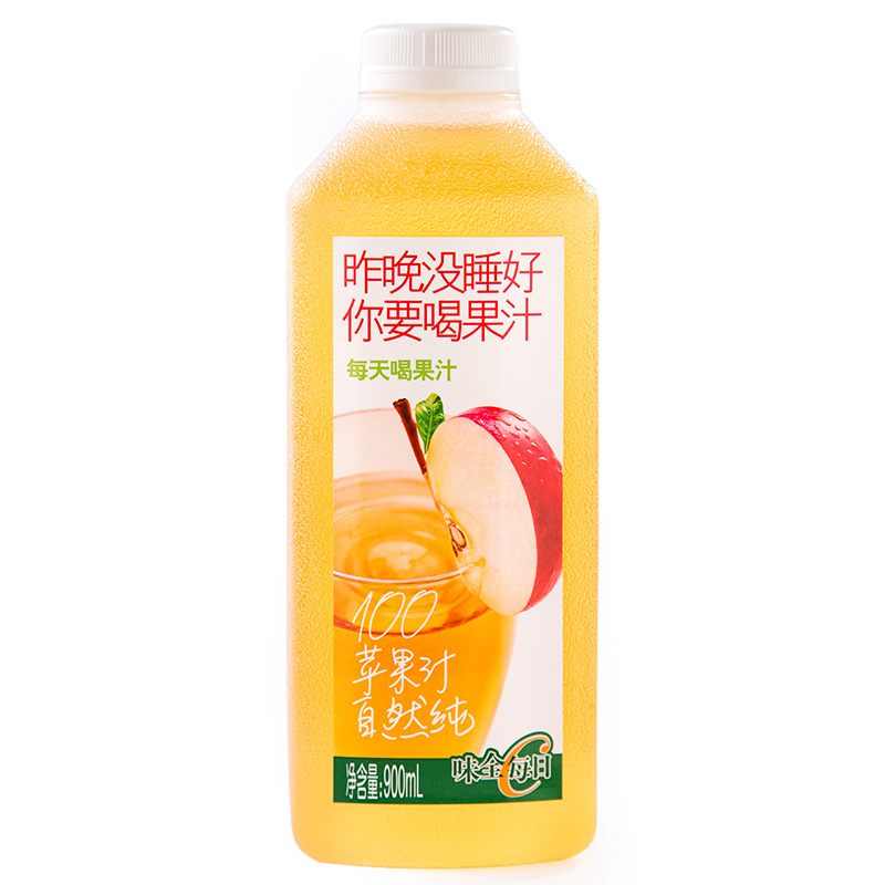 【苏宁生鲜】味全每日C纯果汁苹果汁900ml