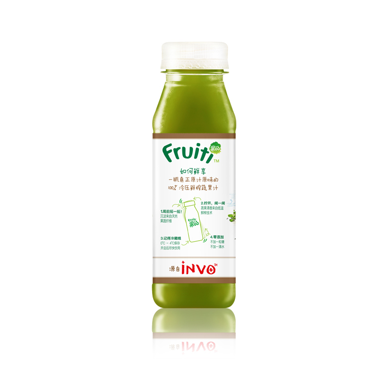 【苏宁生鲜】果的(Fruiti)100%冷压鲜榨羽衣甘蓝混合蔬果汁300ml 冷饮 方便速食