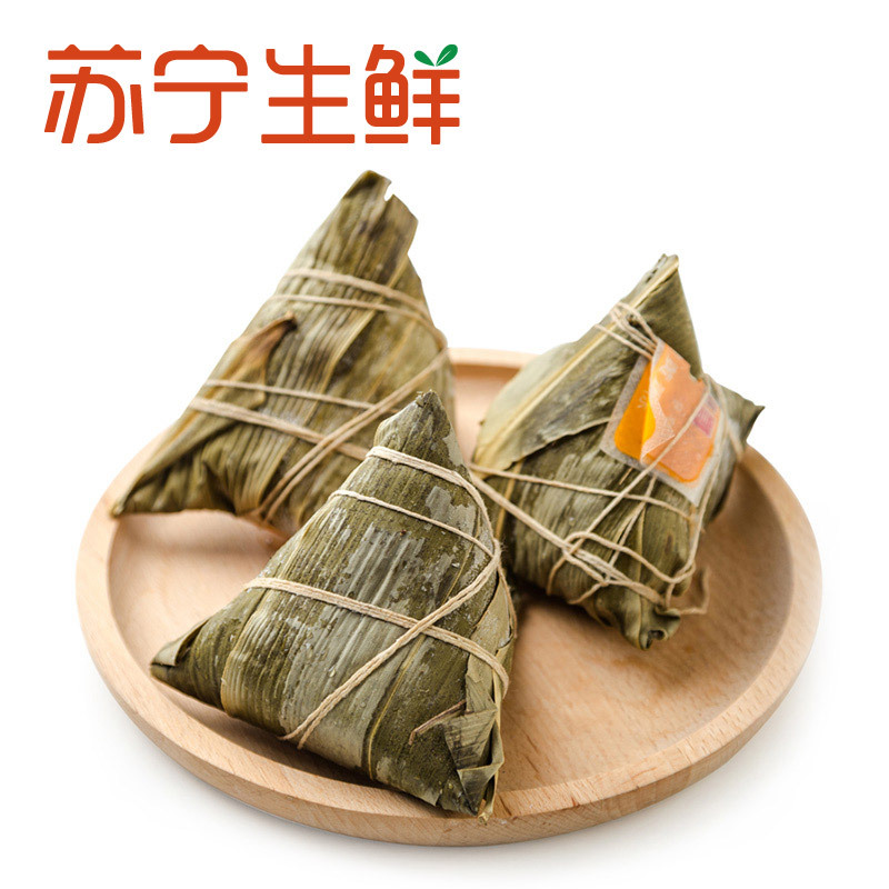 【苏宁生鲜】真真老老速冻蛋黄肉粽420g(3只) 端午节粽子 方便速食