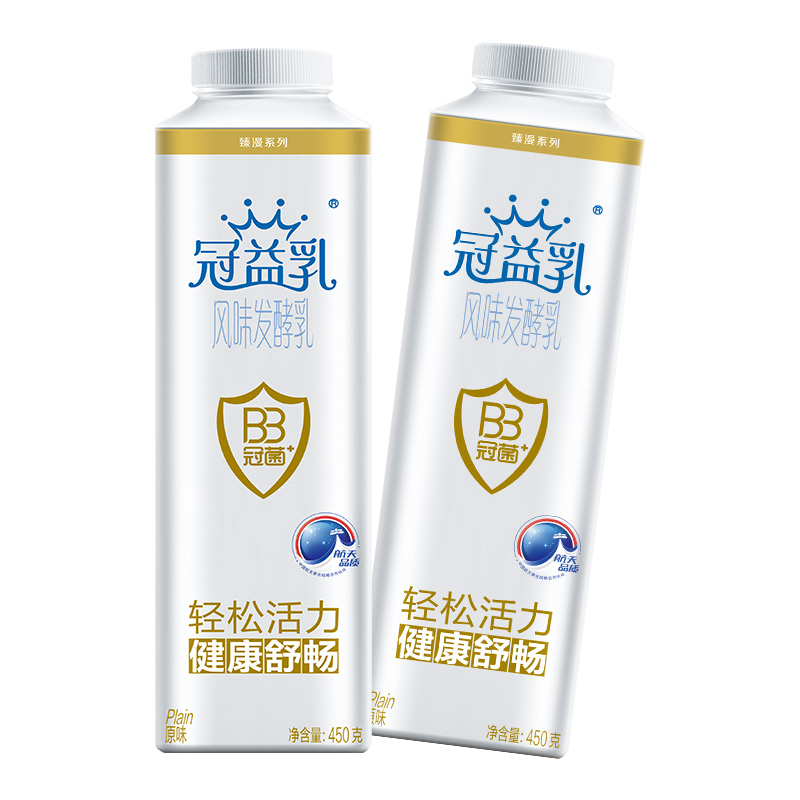 【苏宁生鲜】蒙牛冠益乳风味发酵乳(原味)450g