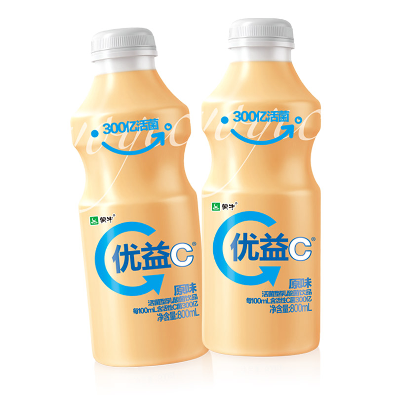 【苏宁生鲜】蒙牛优益C活菌型乳酸菌饮品(原味)800ml