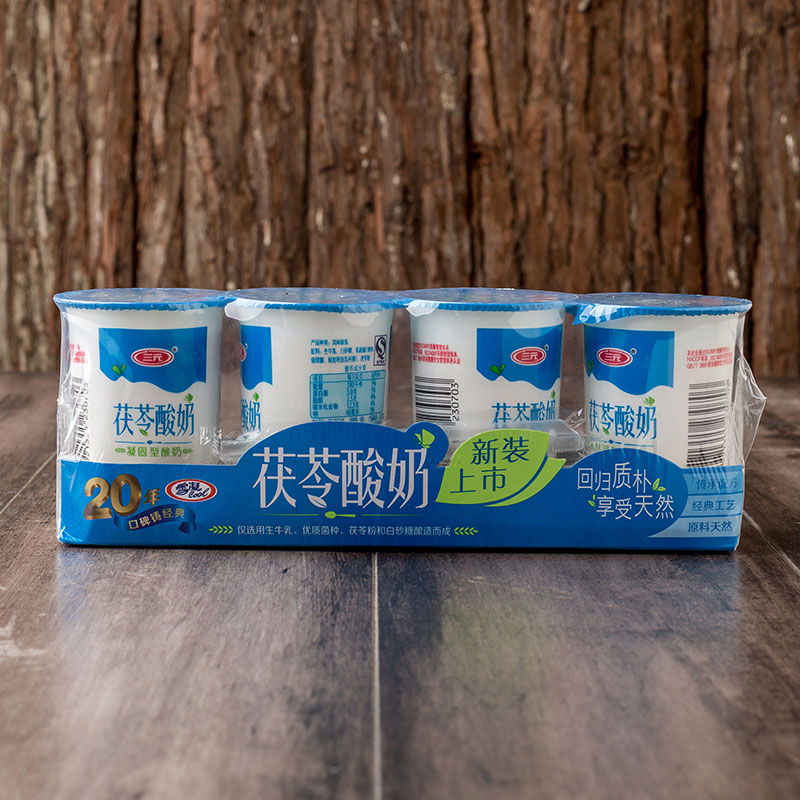 【苏宁生鲜】三元茯苓酸奶150g*4 奶制品 国产