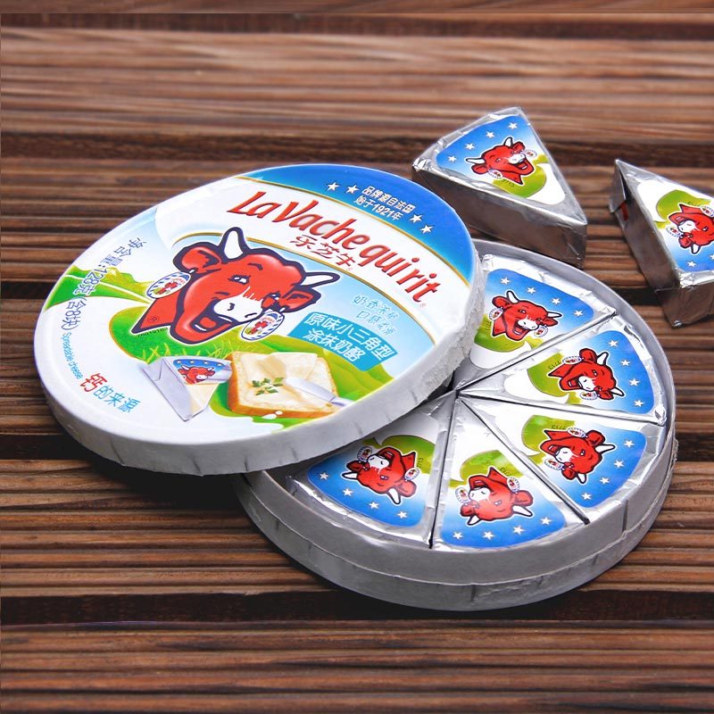 苏宁生鲜乐芝牛原味小三角型涂抹奶酪128g含8块