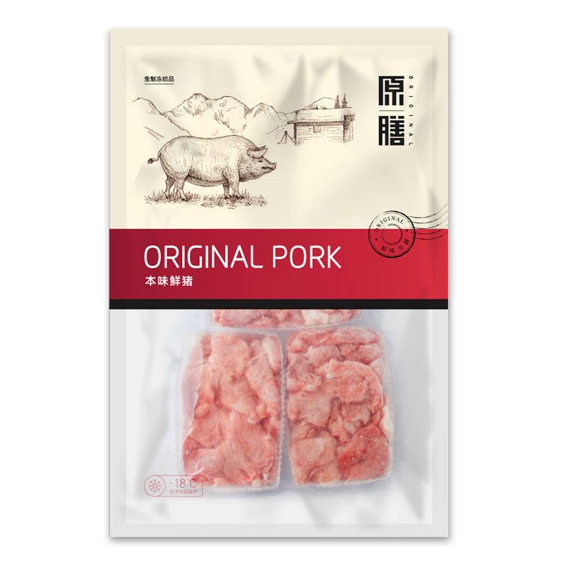 [苏宁生鲜]原膳丹麦皇冠天然谷饲猪精切肉片300g图片