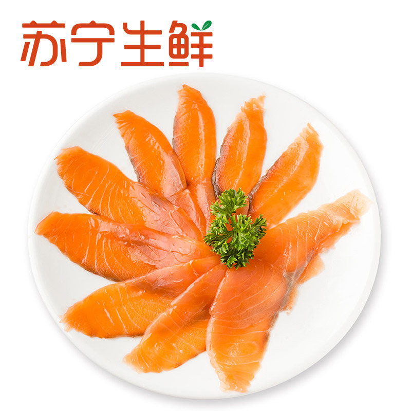 【苏宁生鲜】KING OSCAR冷冻烟熏三文鱼切片100g 进口 海鲜水产
